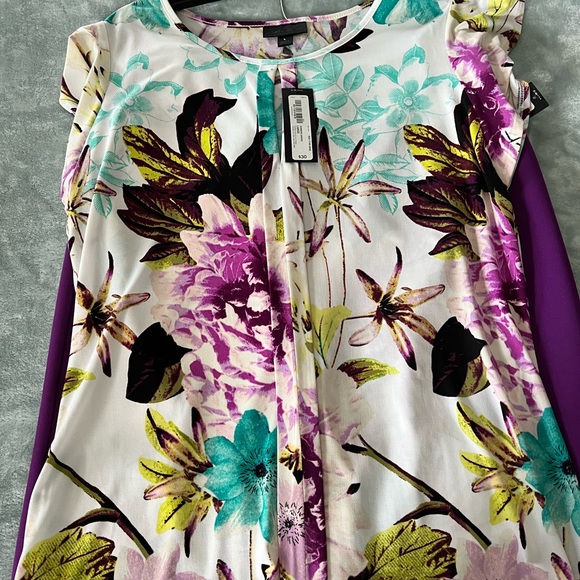 New with tags - Worthington, 2-piece outfit. Purple skirt, floral top. - Picture 4 of 6
